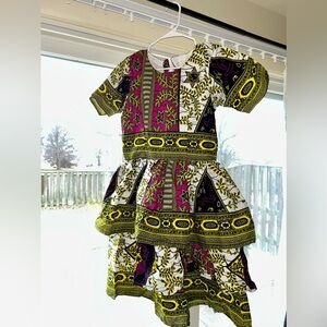 Women African print dress/ Ankara fabric dress / Ankara 3 sisters mini dress